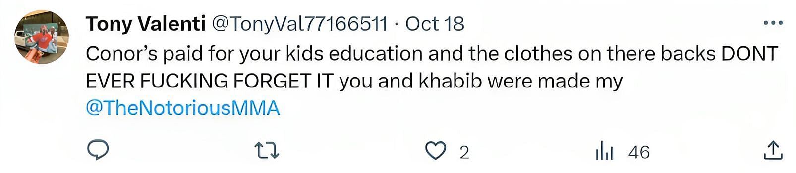 Comments on the tweet